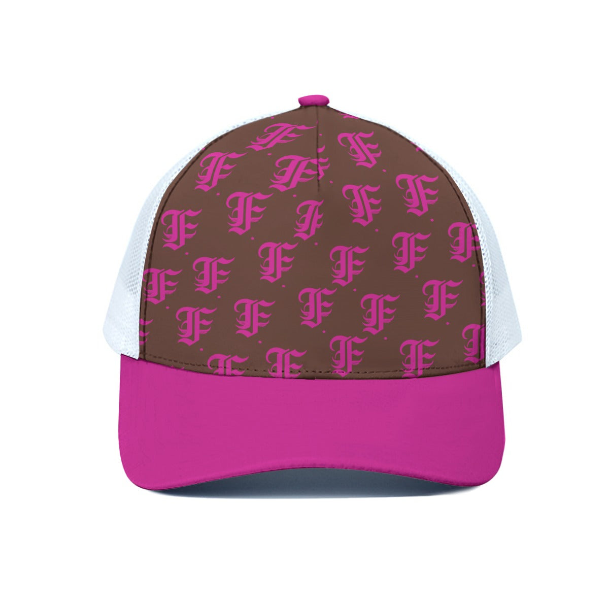 FFPink&Brown | Cap W/ White Half-mesh