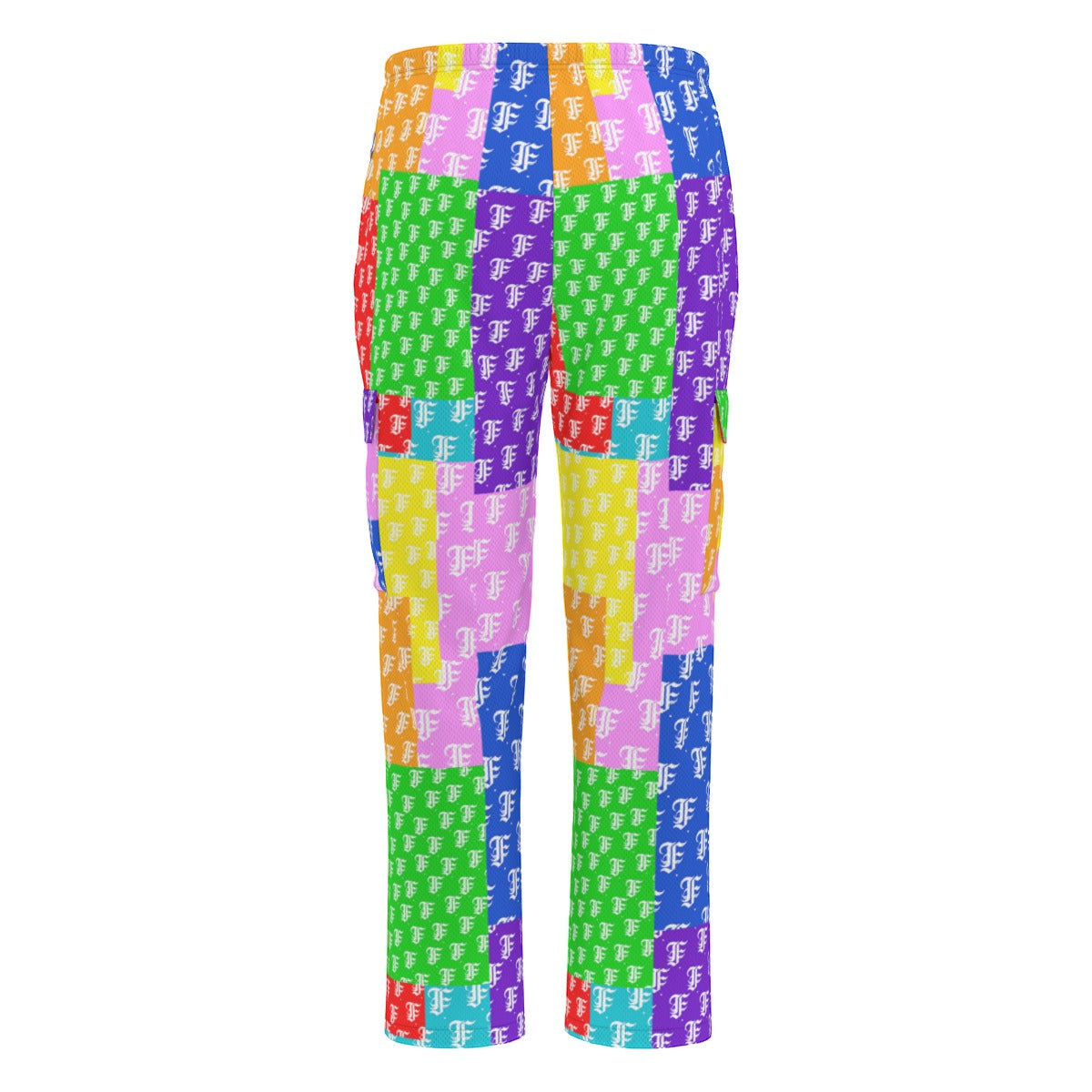 Multi-Color Patchwork | Track Cargo Pants