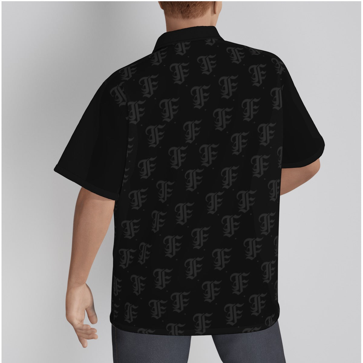 FFBlack Hawaiian Shirt |115GSM Cotton poplin