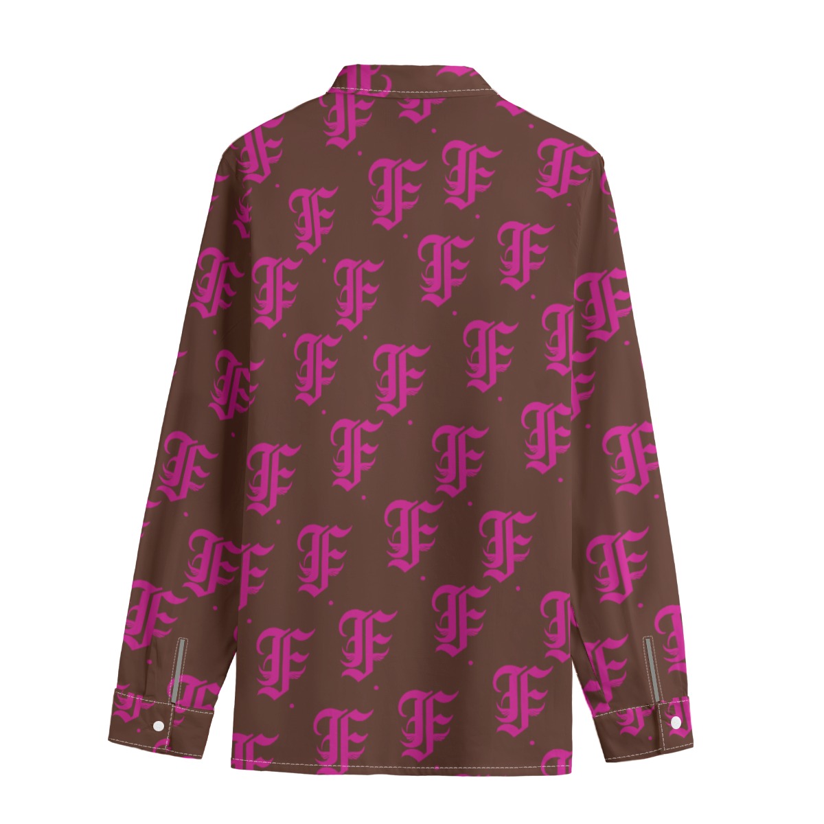 FFBrown&Pink Button-Up |115GSM Cotton poplin