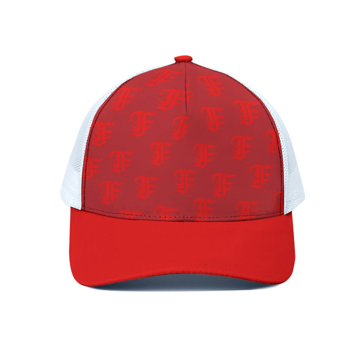 FFDarkCherry | Cap W/ White Half-mesh