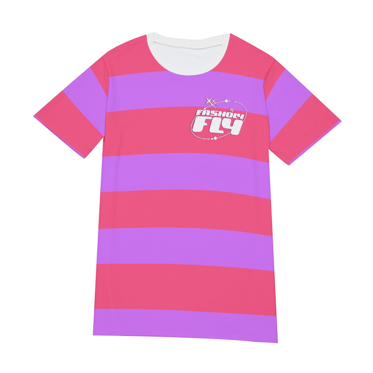 Pink & Purple Striped Tee | 190GSM Cotton