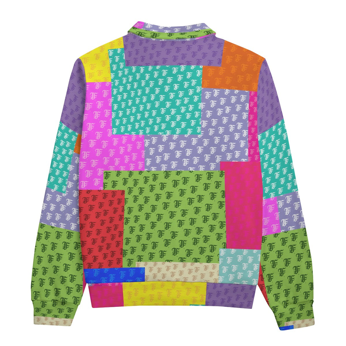 Pastel Patchwork Heavyweight Zip-Up Polo | 310GSM Cotton