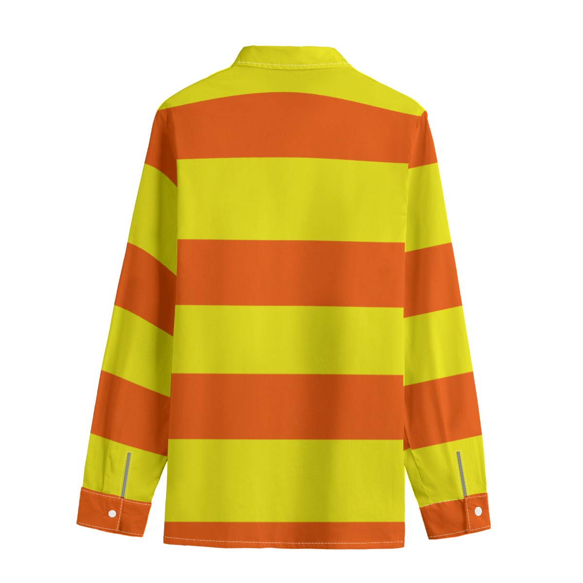 Orange & Yellow Striped Button-Up |115GSM Cotton poplin