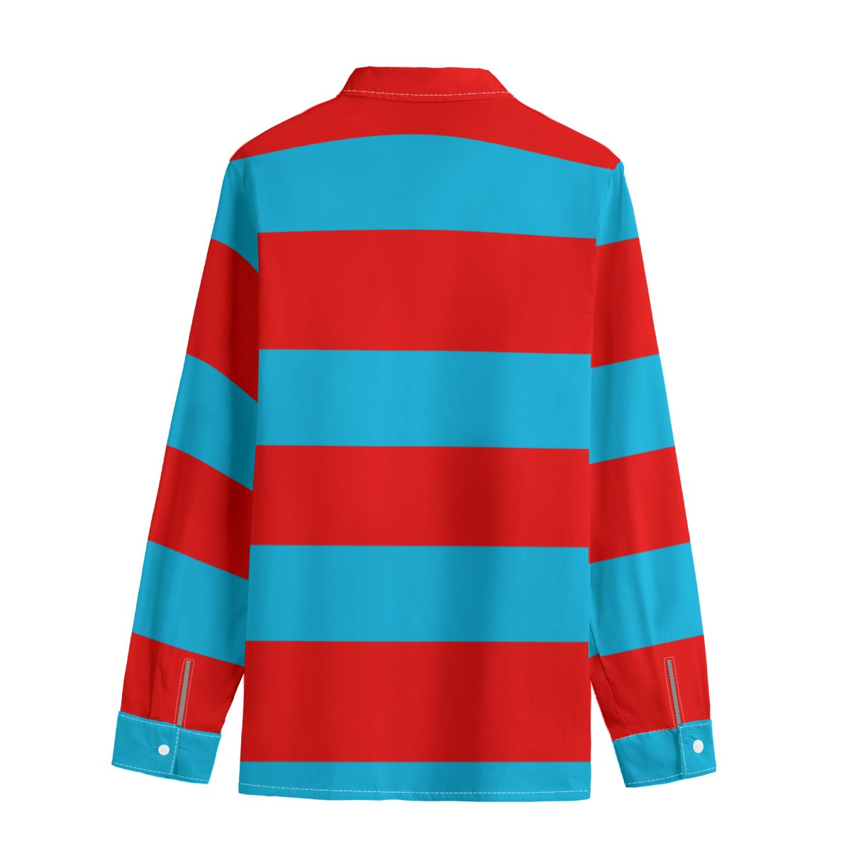 Red&Blue Striped Button-Up |115GSM Cotton poplin