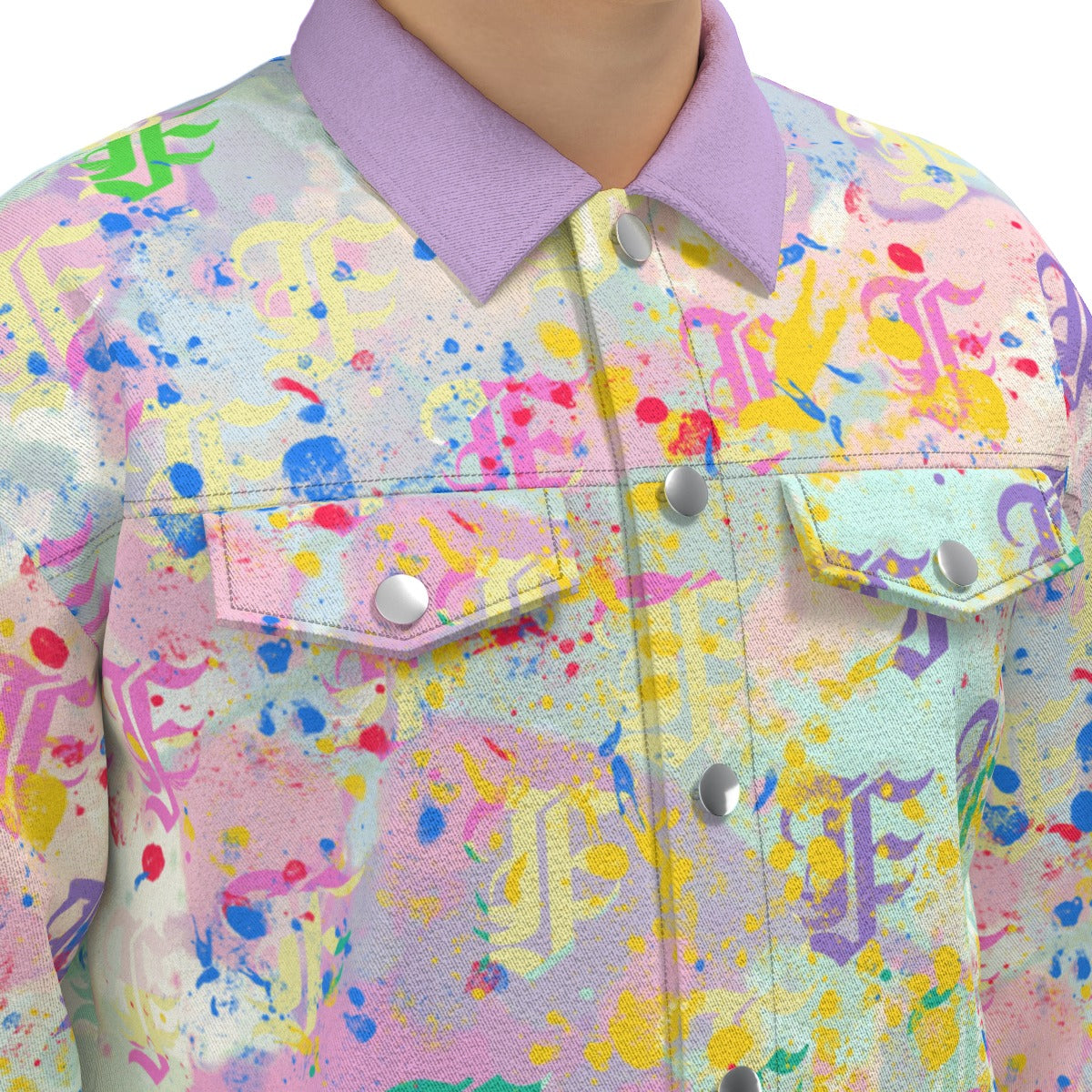 FFPastel Splatter Trucker Jacket | 245GSM Cotton