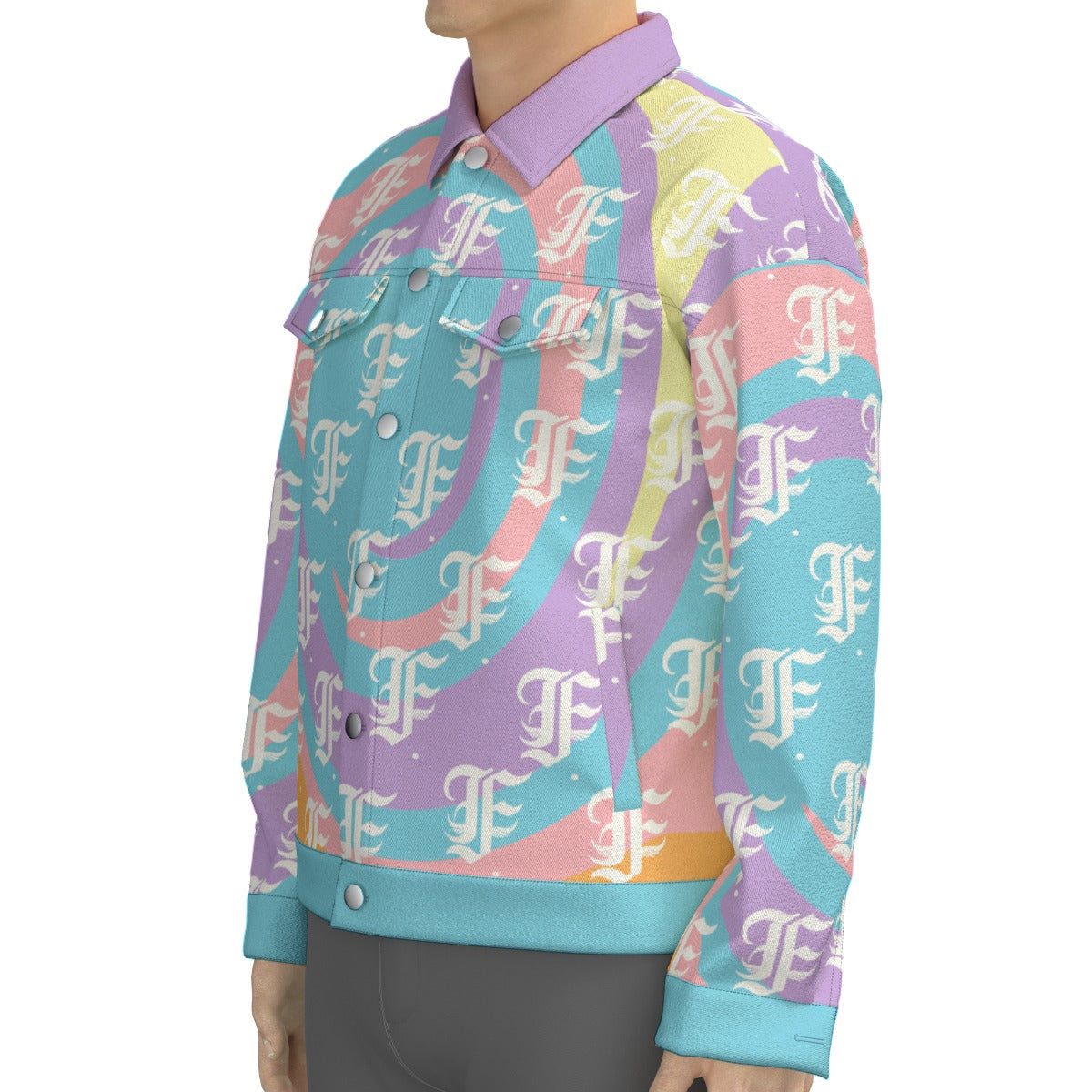 FFPastelSwirl Trucker Jacket | 245GSM Cotton
