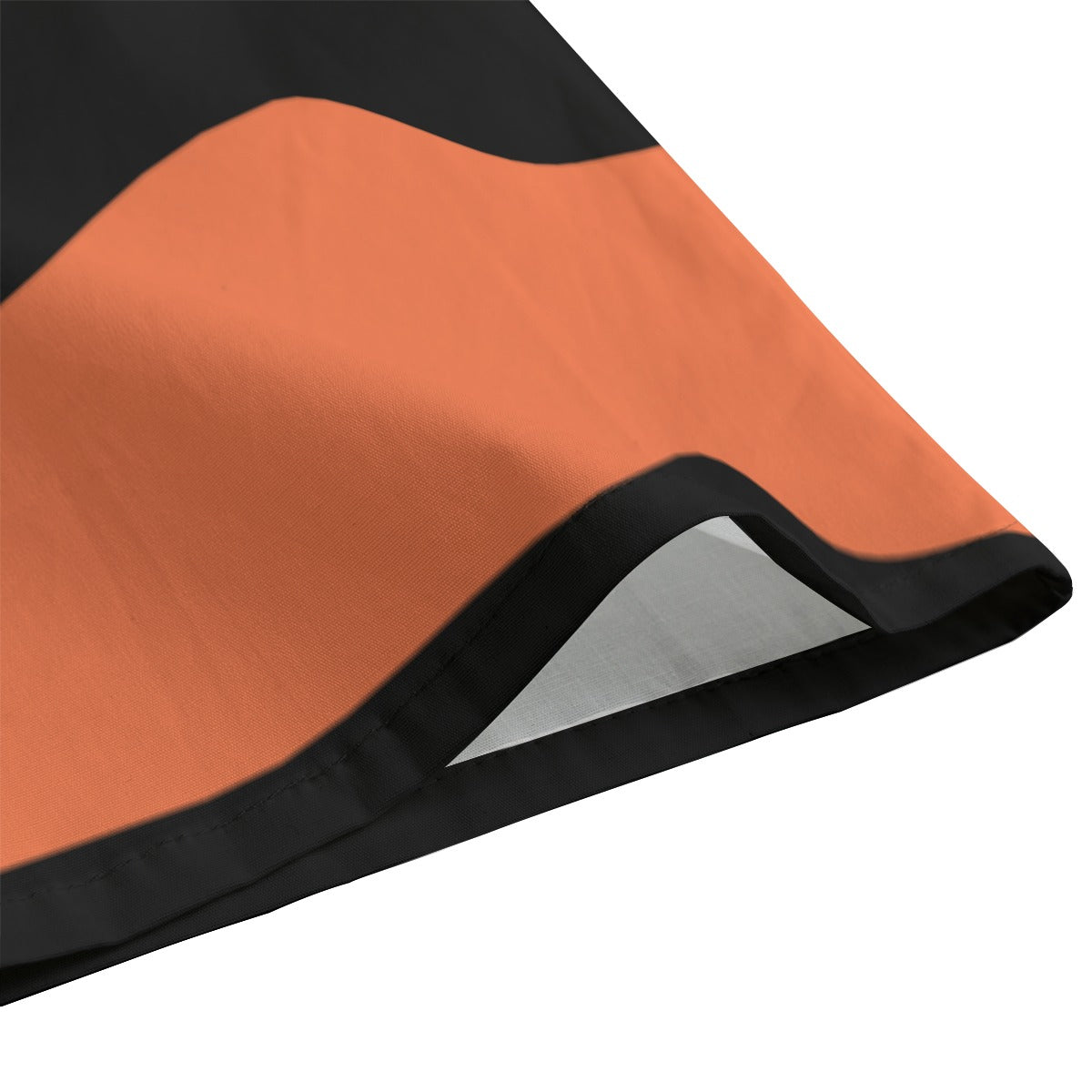 Orange&Black Striped Button-Up |115GSM Cotton poplin