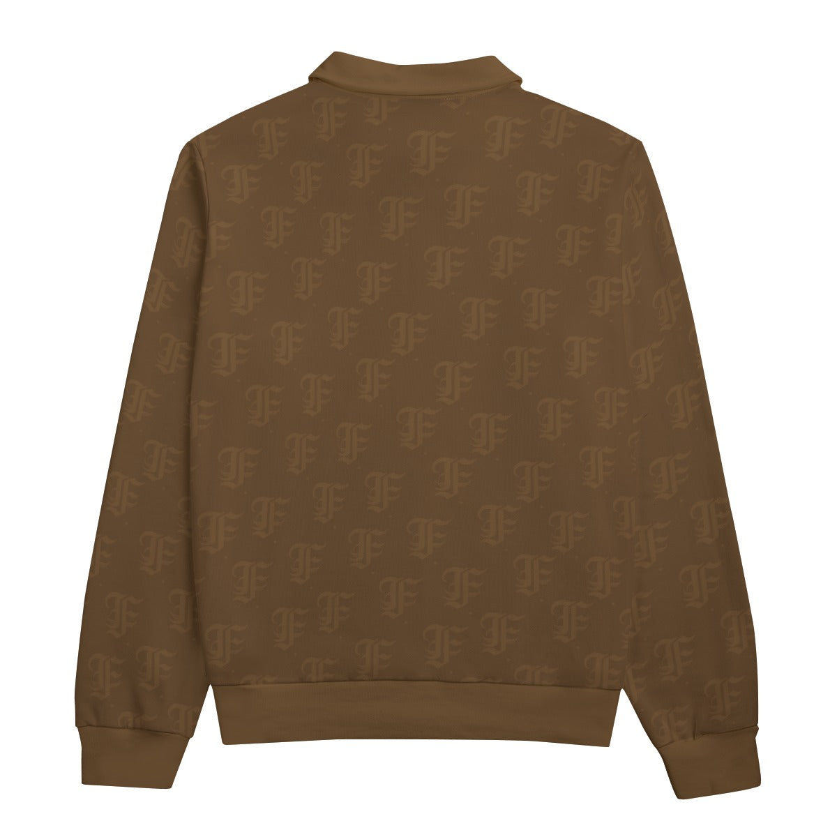 FFBrown Heavyweight Zip-Up Polo | 310GSM Cotton