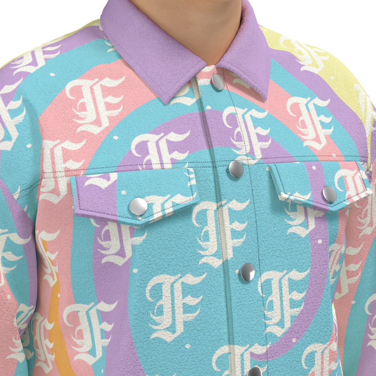 FFPastelSwirl Trucker Jacket | 245GSM Cotton