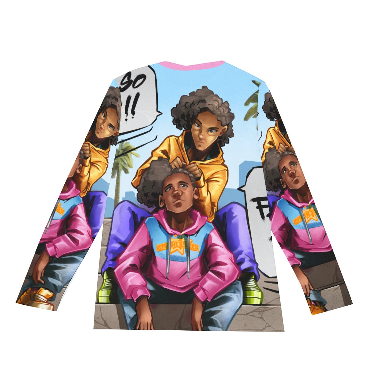 BMH "LovelyDayz" Long Sleeve(AOP) | 190GSM Cotton