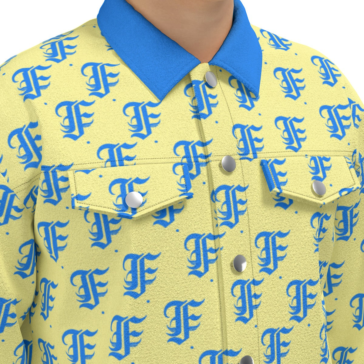 FFCremeBlue Trucker Jacket | 245GSM Cotton