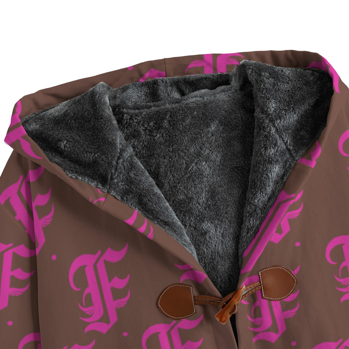 FFBrown&Pink | Fleece Canvas Coat