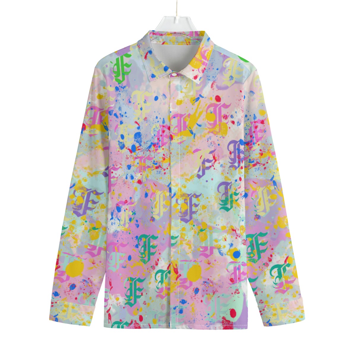 FFPastelSplatta Button-Up |115GSM Cotton poplin