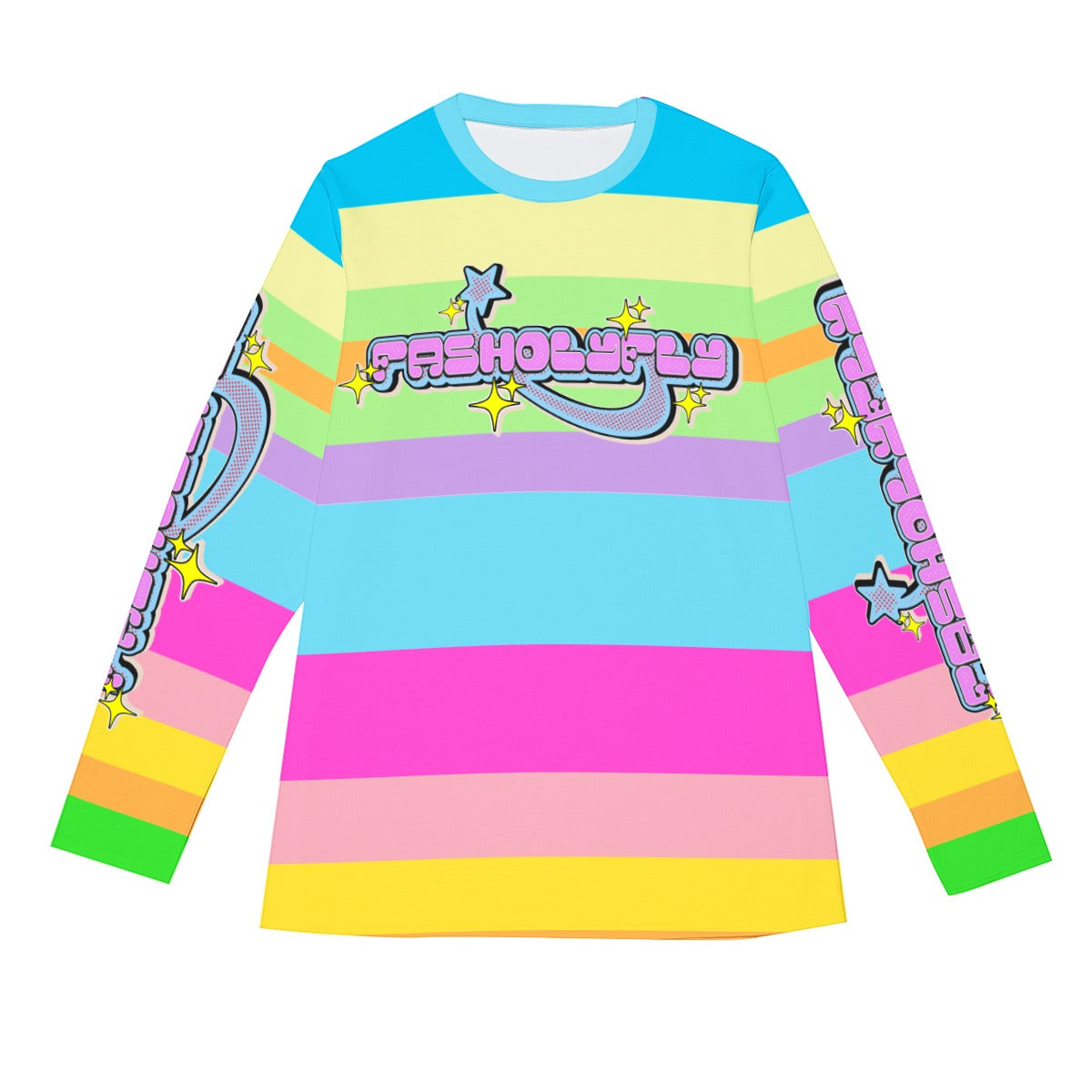 Pastel Striped Long Sleeve(AOP) | 190GSM Cotton