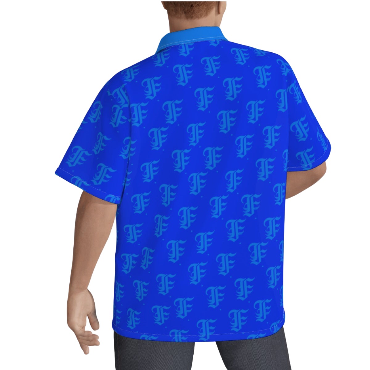 FFBlue Hawaiian Shirt |115GSM Cotton poplin