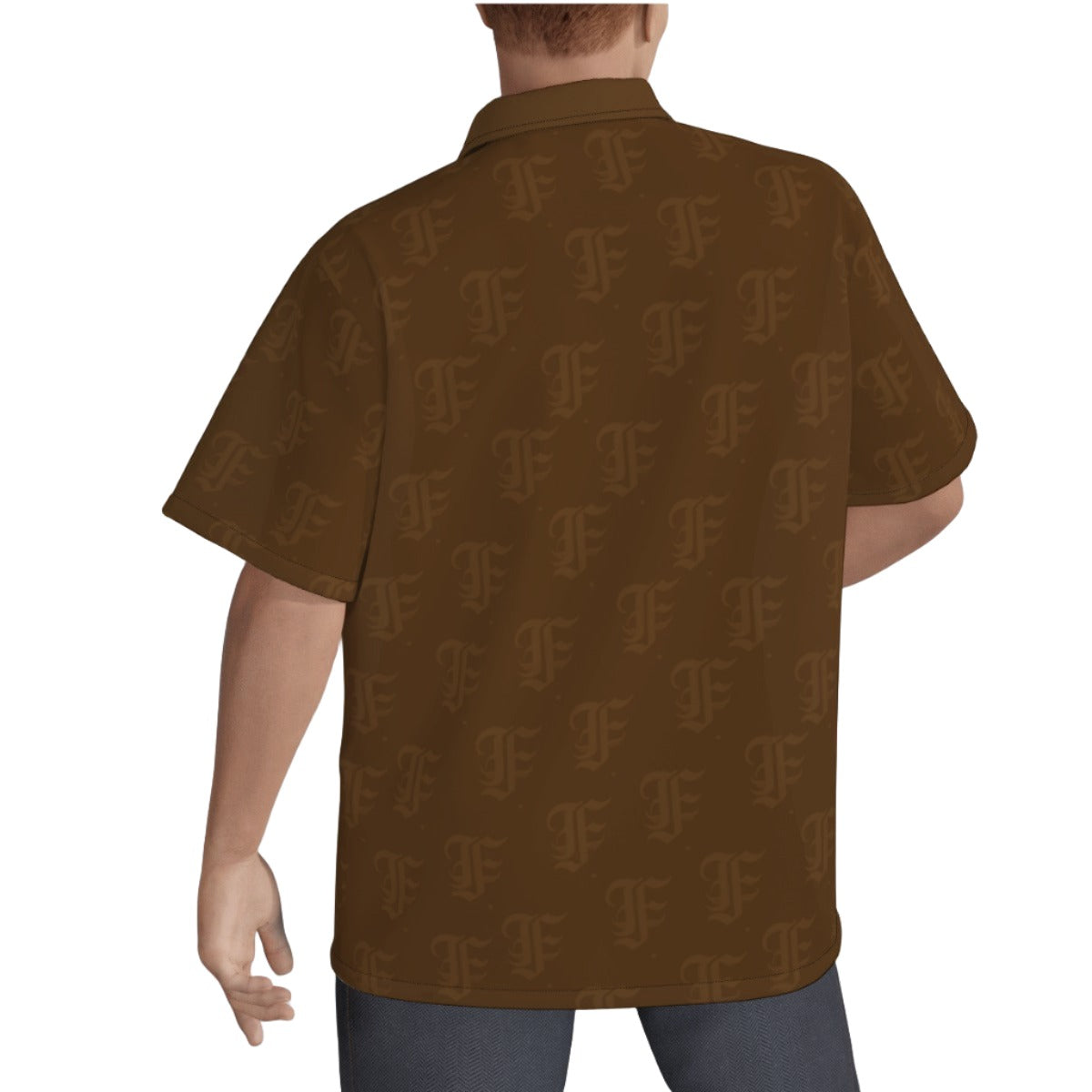 FFBrown Hawaiian Shirt |115GSM Cotton poplin