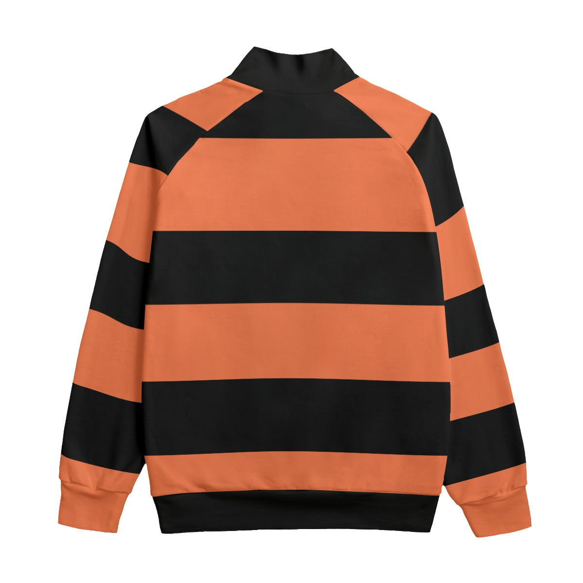 Orange&Black Striped Zip-up | 310GSM Cotton