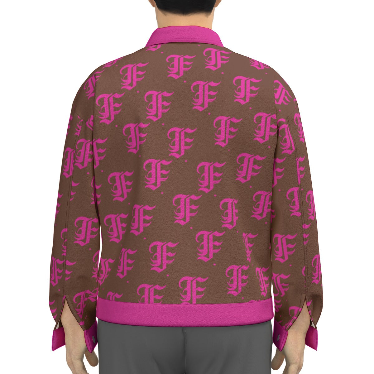 FFBrown& Pink Trucker Jacket | 245GSM Cotton