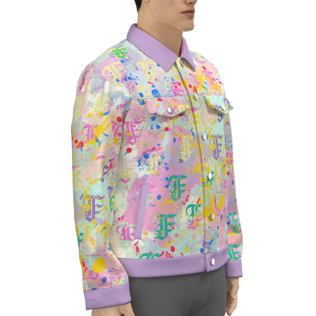 FFPastel Splatter Trucker Jacket | 245GSM Cotton