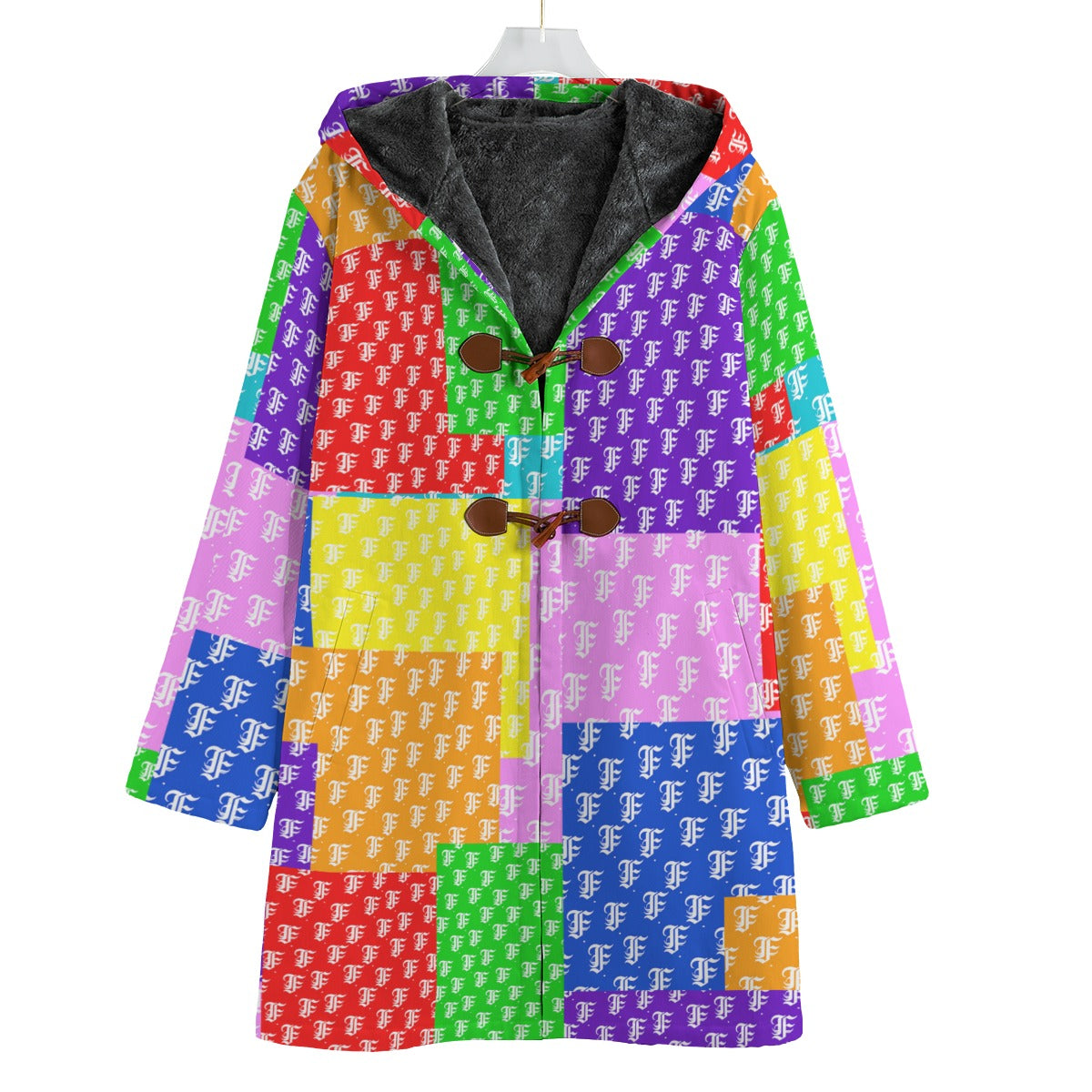 Multi-Color Patchwork | Fleece Canvas Coat