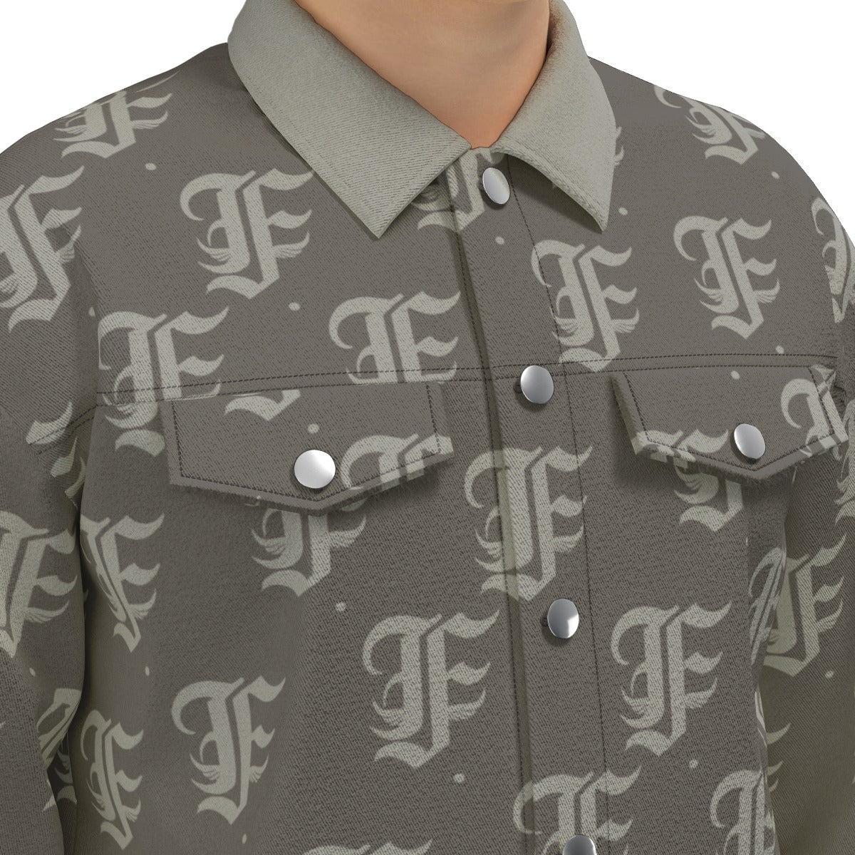 FFGrey Trucker Jacket | 245GSM Cotton