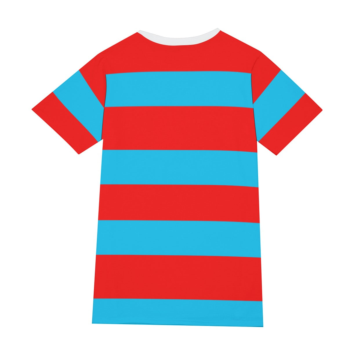 Red & Blue Striped Tee | 190GSM Cotton