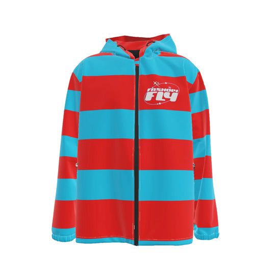 Red & Blue Striped | Windbreaker