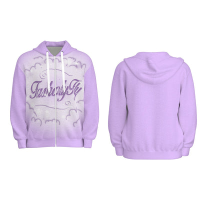 Lavender Thermal | Zip-Up Hoodie