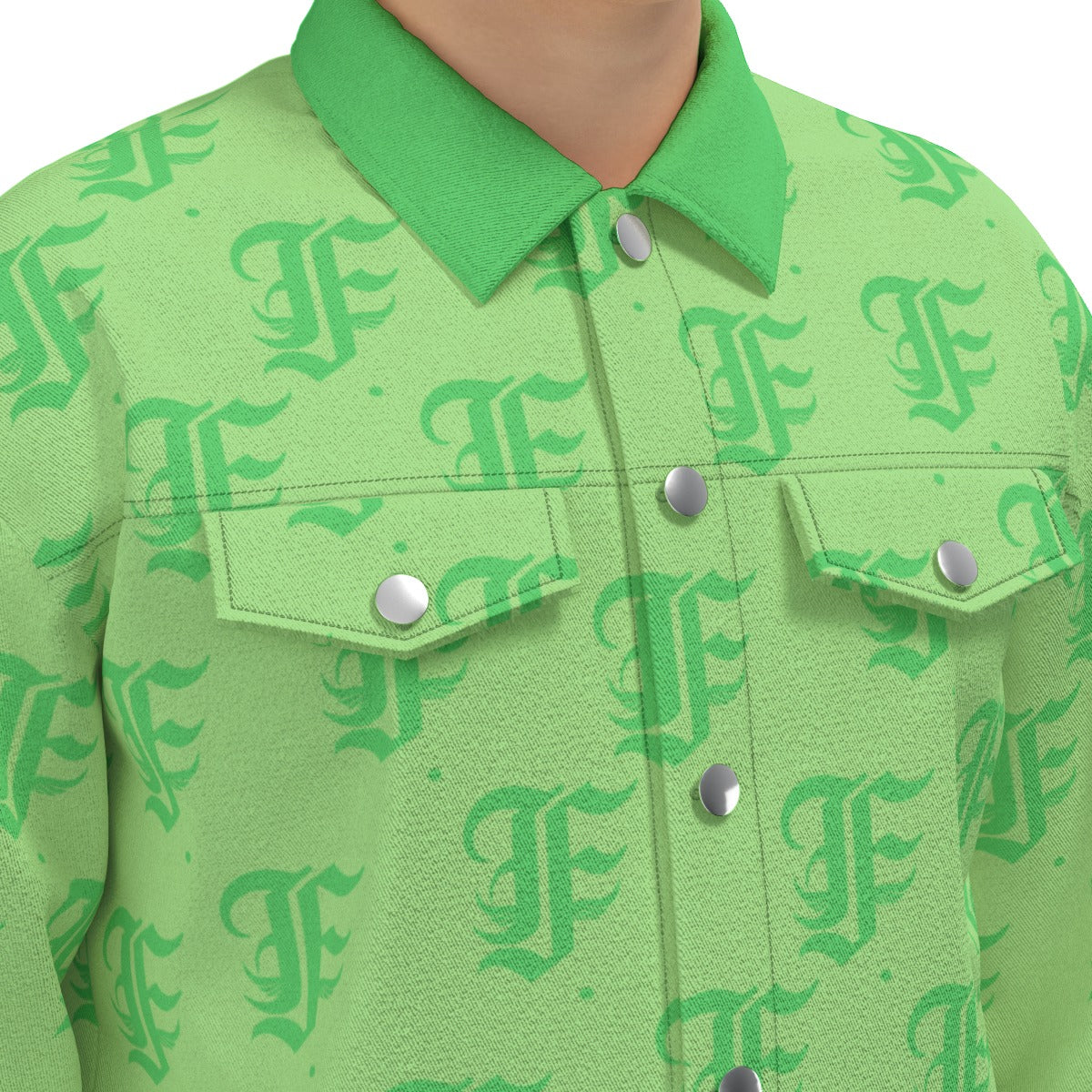 FFMintGreen Trucker Jacket | 245GSM Cotton