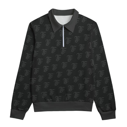 FFBlack Heavyweight Zip-Up Polo  | 310GSM Cotton