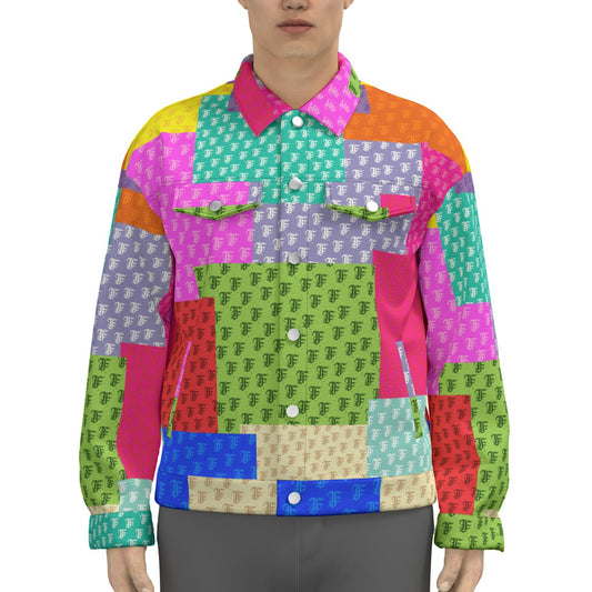 Pastel Patchwork Trucker Jacket | 245GSM Cotton