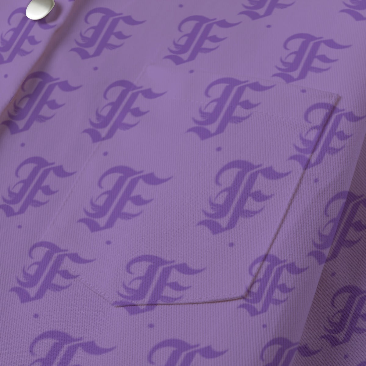 FFPurple [Cropped Button-Up Jacket] | 245GSM Cotton