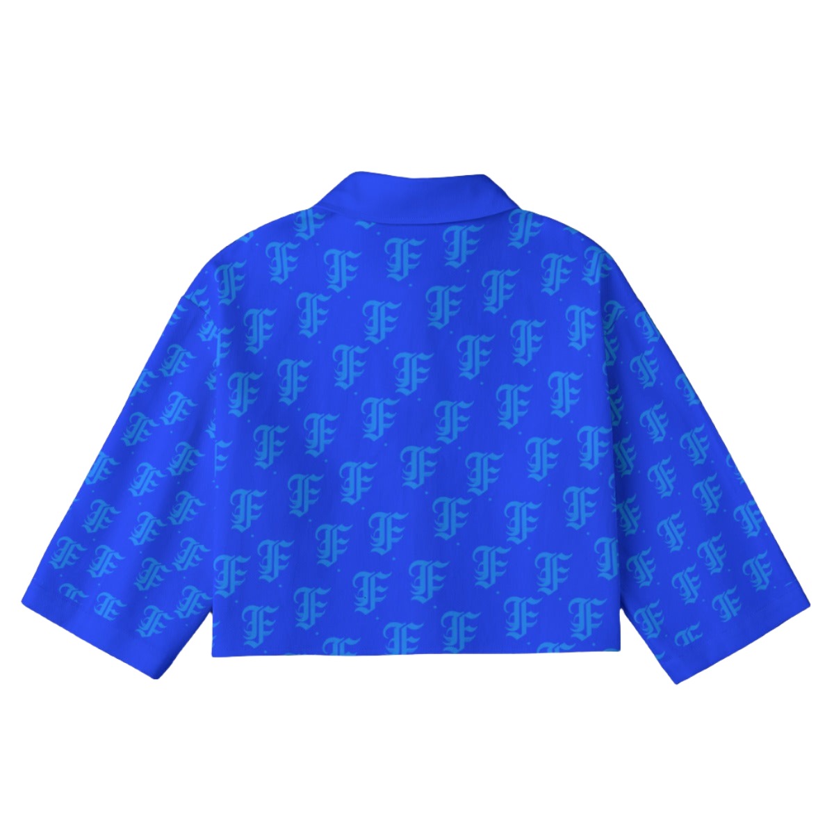 FFBlue [Cropped Button-Up Jacket] | 245GSM Cotton