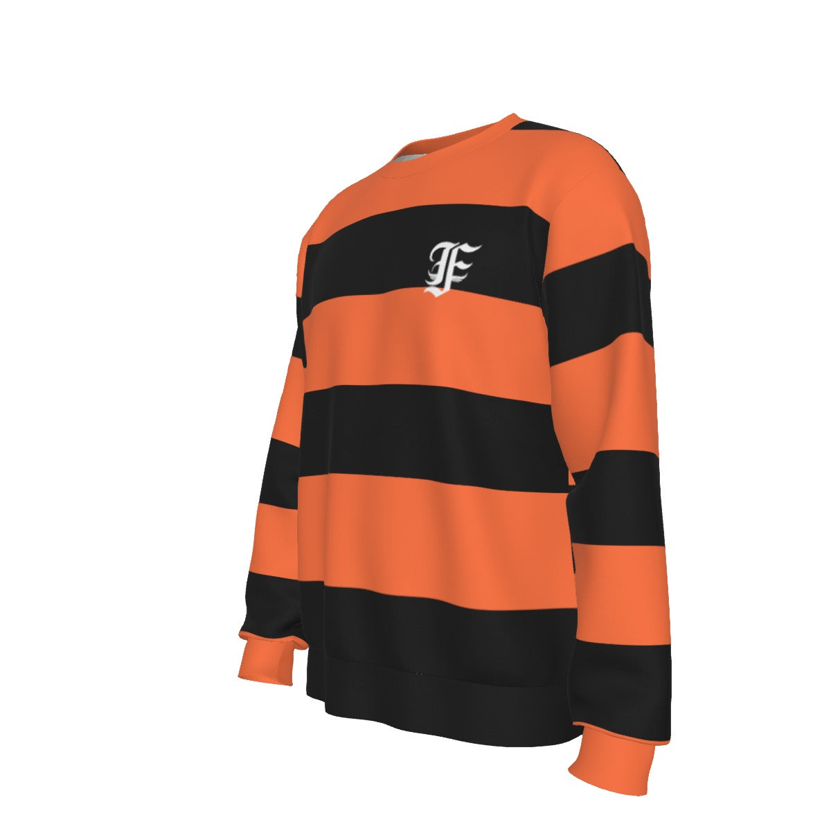 Orange & Black Striped | Basic Sweater