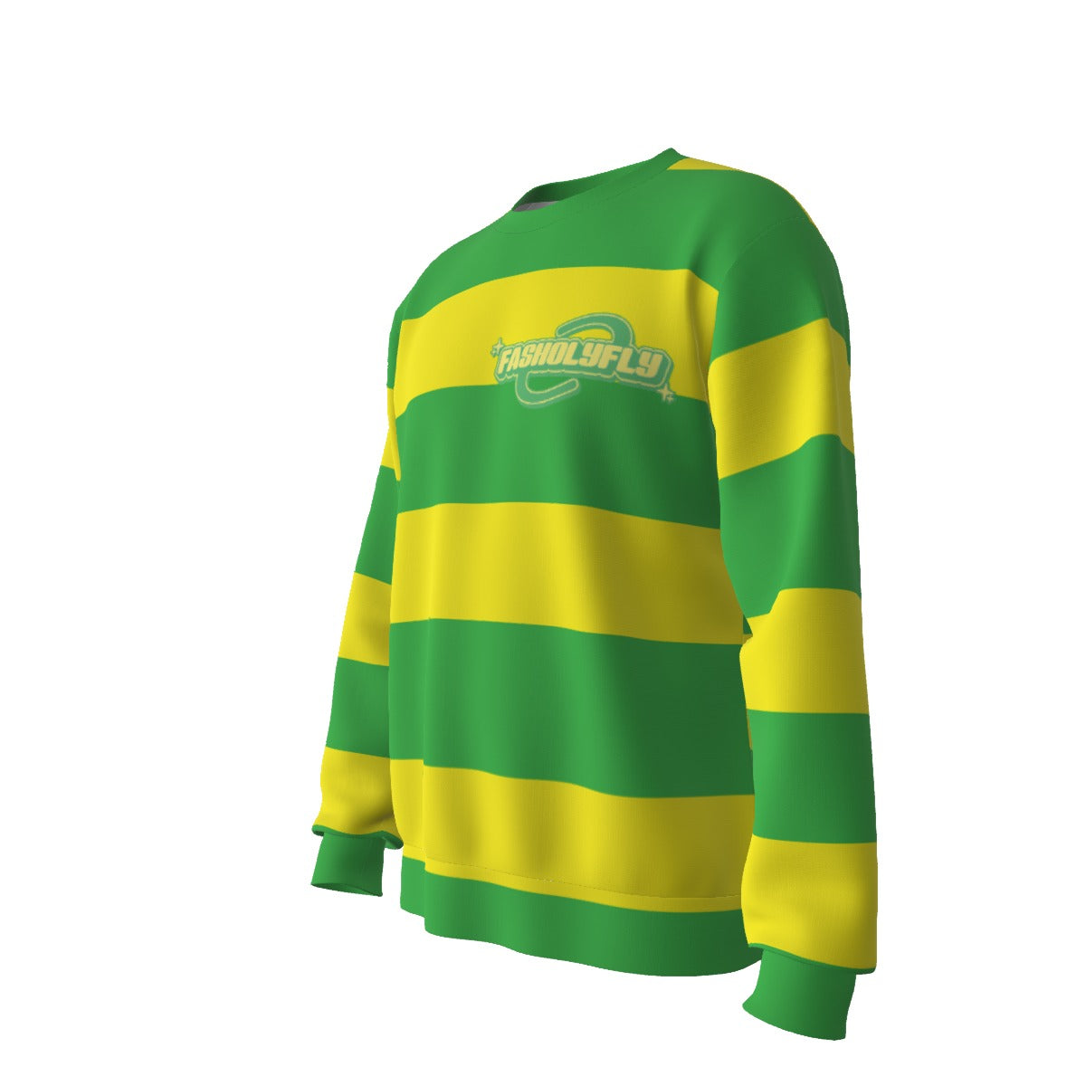 Green & Yellow Striped | Basic Sweater
