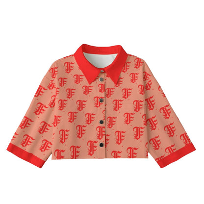 FFCherry [Cropped Button-Up Jacket] | 245GSM Cotton