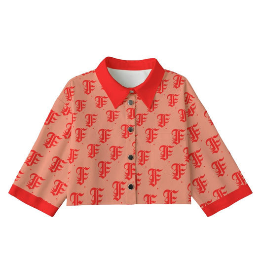 FFCherry [Cropped Button-Up Jacket] | 245GSM Cotton