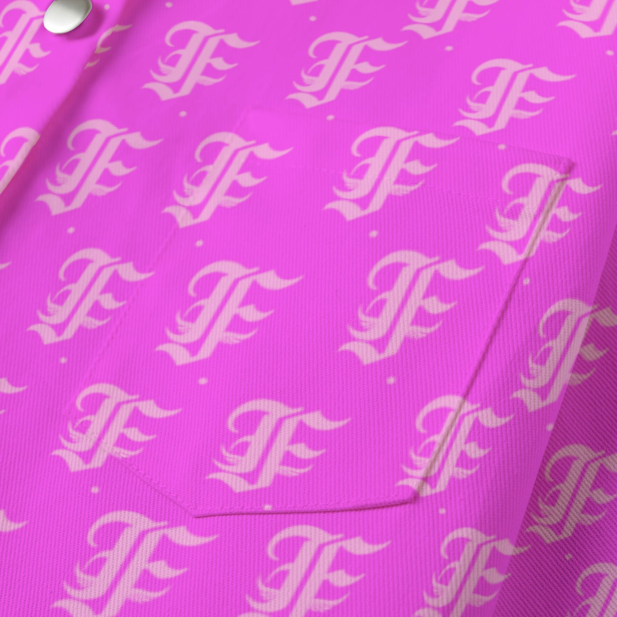 FFPink [Cropped Button-Up Jacket] | 245GSM Cotton