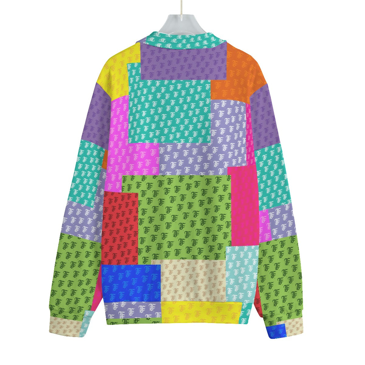 Pastel Patchwork | Knitted Fleece Zip-up