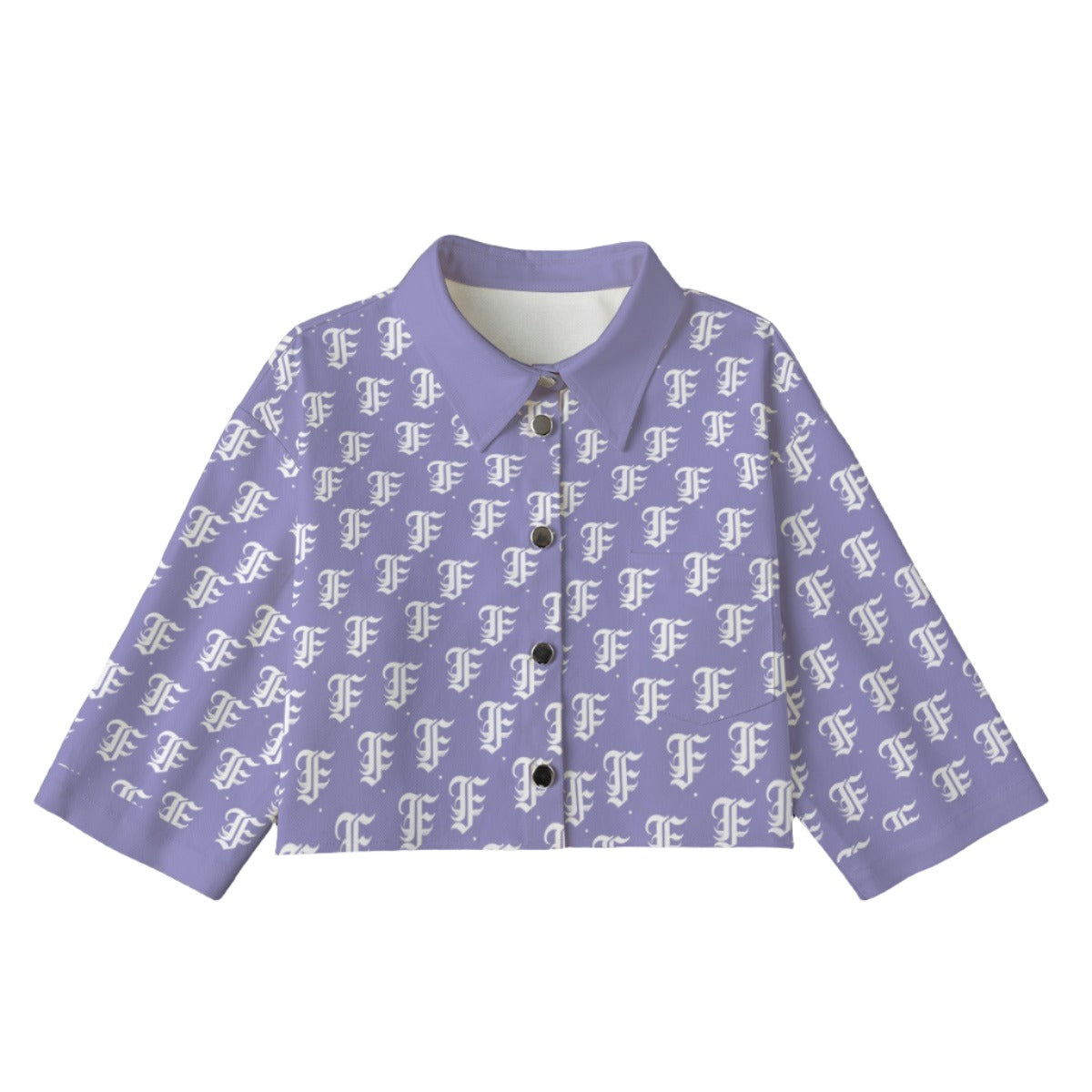 FFLavender [Cropped Button-Up Jacket] | 245GSM Cotton