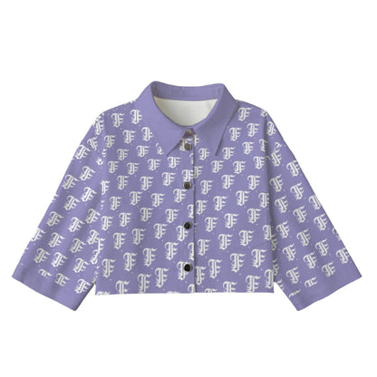 FFLavender [Cropped Button-Up Jacket] | 245GSM Cotton