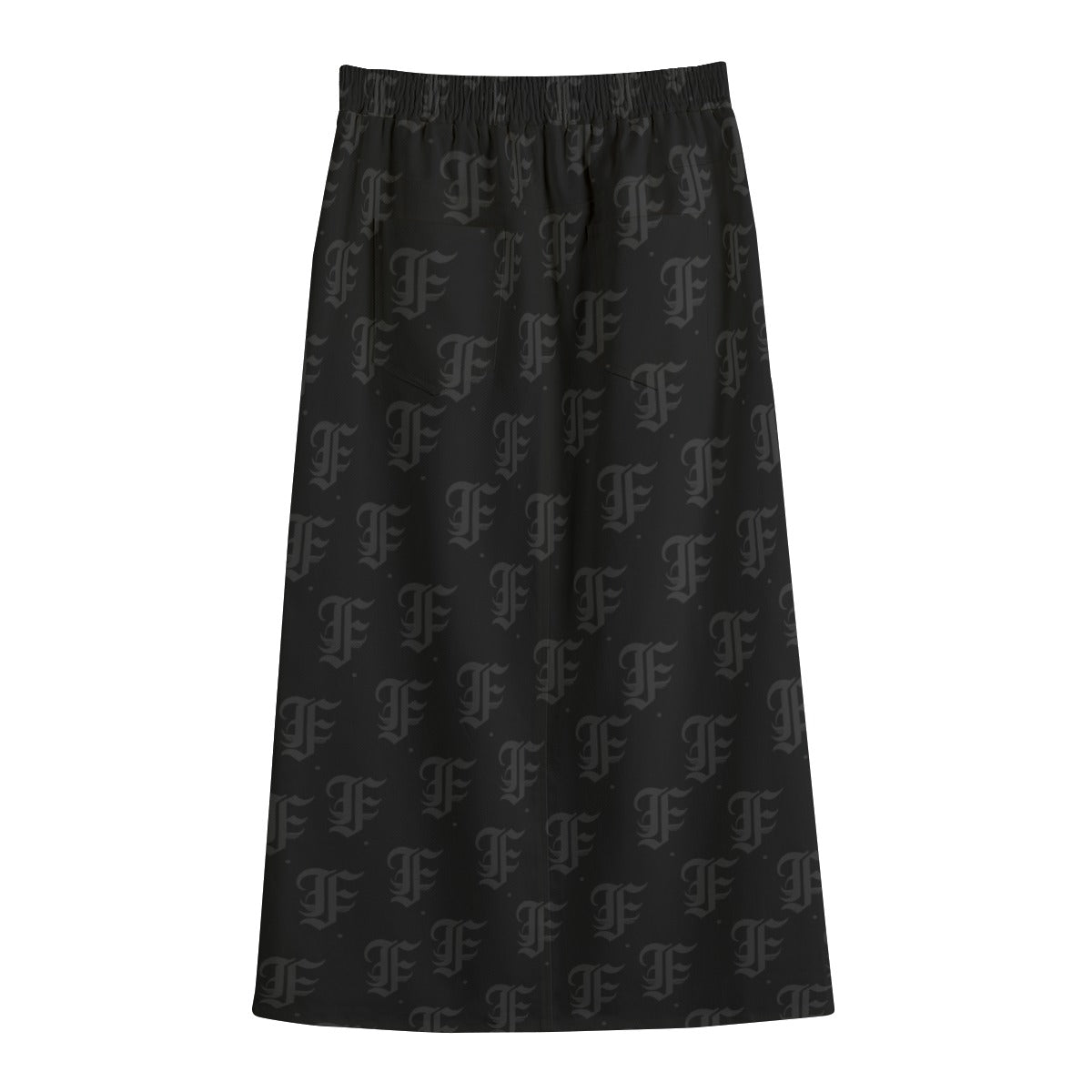 FFBlack Mid-slit Skirt | 245GSM Cotton