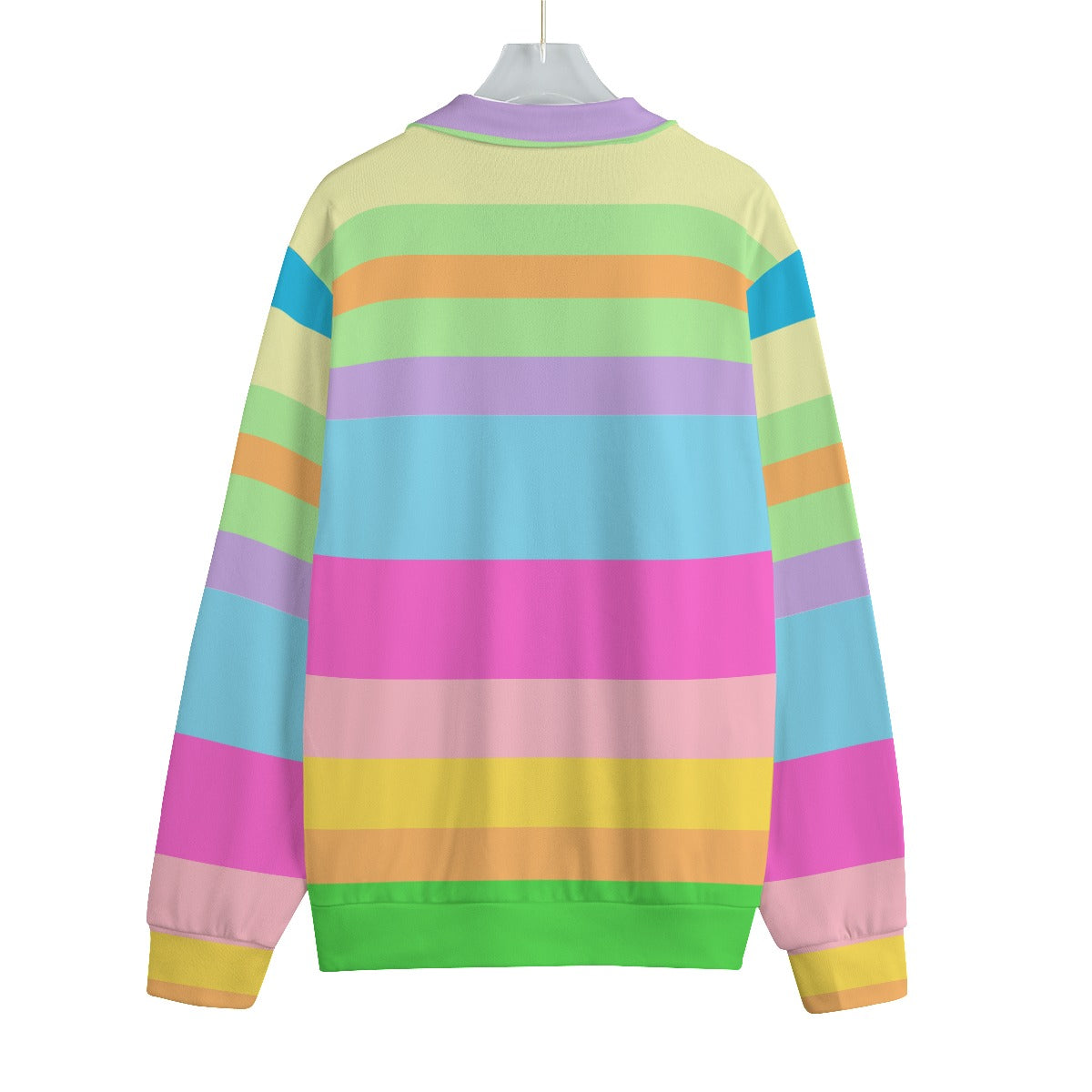 Pastel Striped | Knitted Fleece Zip-up