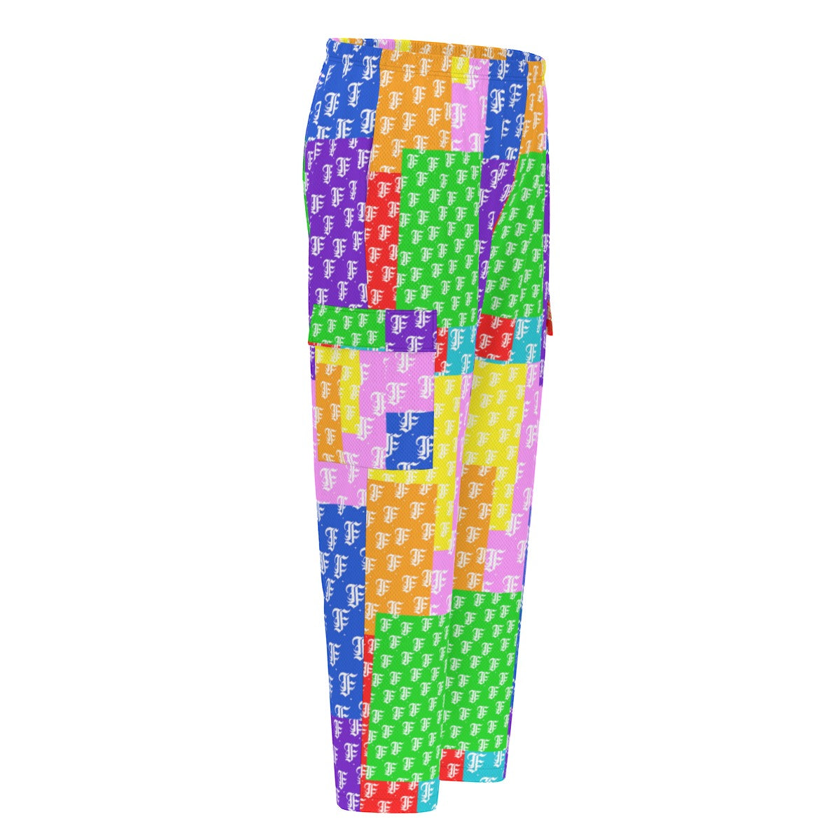 Multi-Color Patchwork | Track Cargo Pants