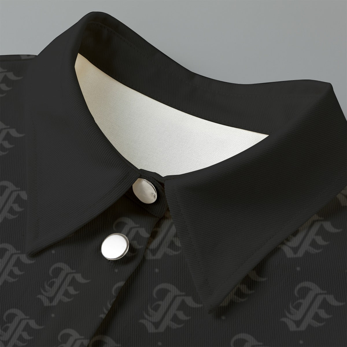 FFBlack [Cropped Button-Up Jacket] | 245GSM Cotton