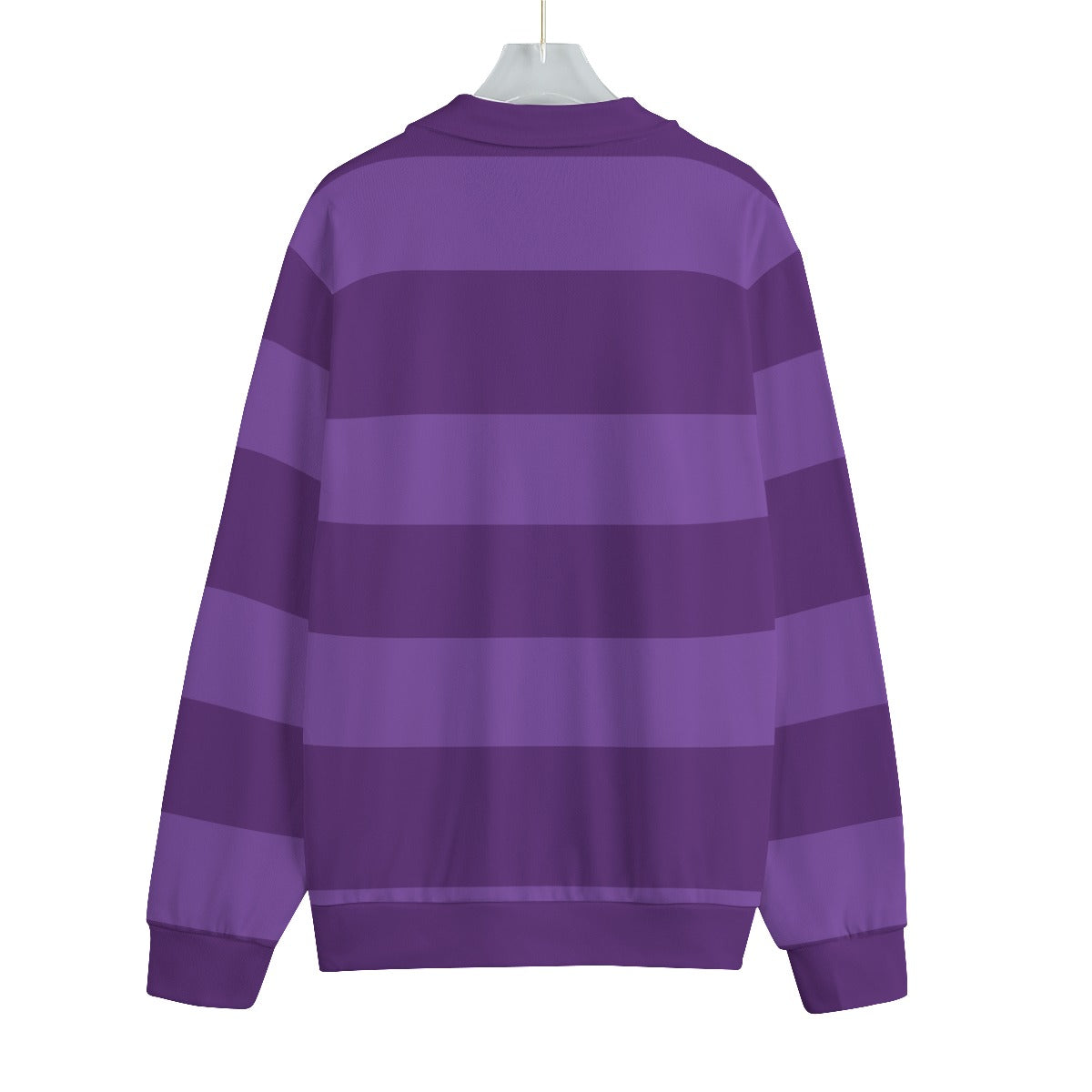 Grape Striped | Knitted Fleece Zip-up