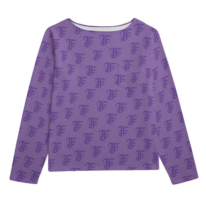 FFPurple Boat Neck Sweatshirt | 310GSM Cotton