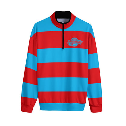 Red & Blue | Quarter Zip Sweater