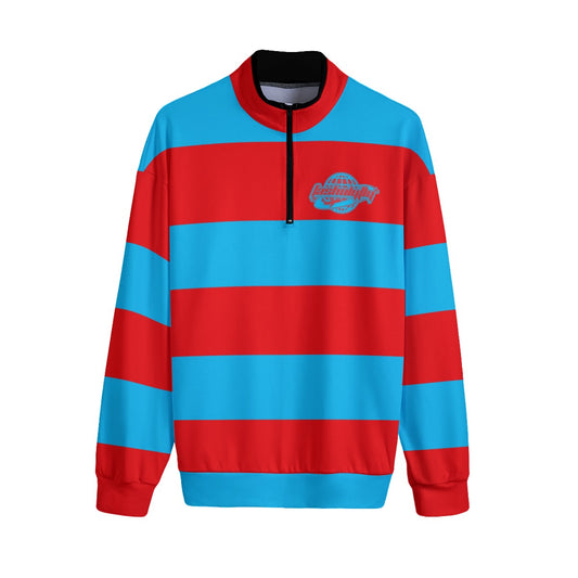 Red & Blue | Quarter Zip Sweater